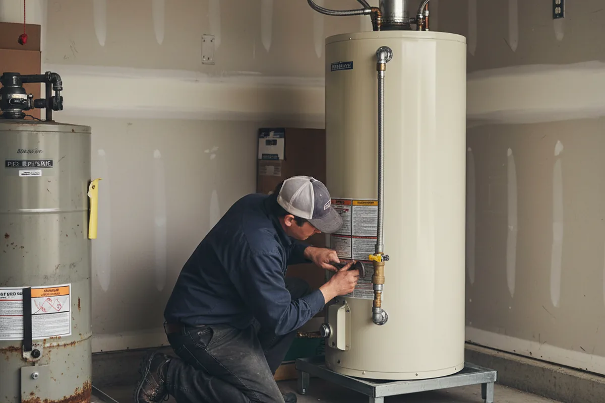 Water heater and shutoff valve replacement in Whitehall